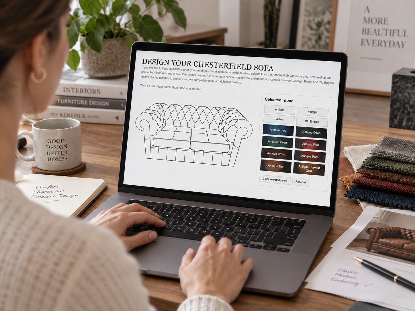 Design your own SLW Chesterfields patchwork sofa